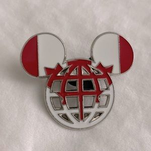 Mickey Mouse Head Canada Flag Lattice Disney Pin